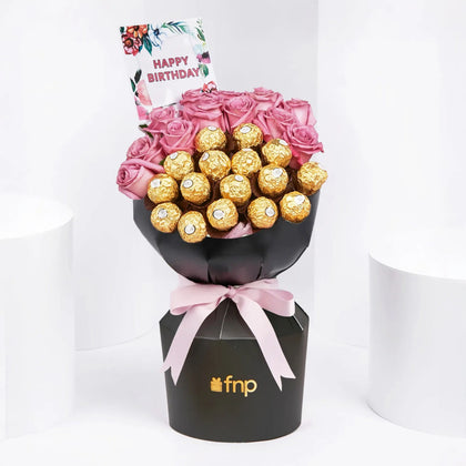 Roses & Rocher Birthday Bouquet
