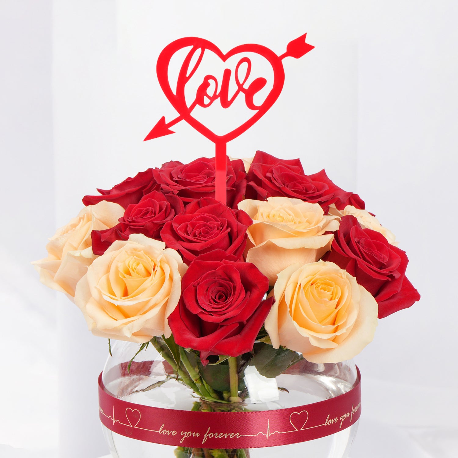 Roses Symphany For Valentines | Red Love Topper