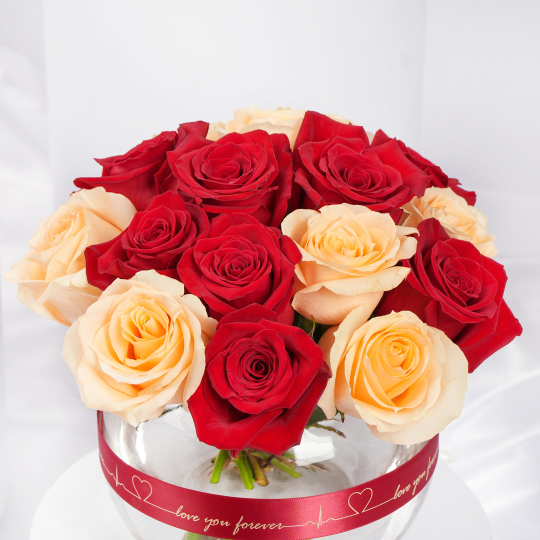 Valentine's Symphony: A Harmonious Bouquet of Roses