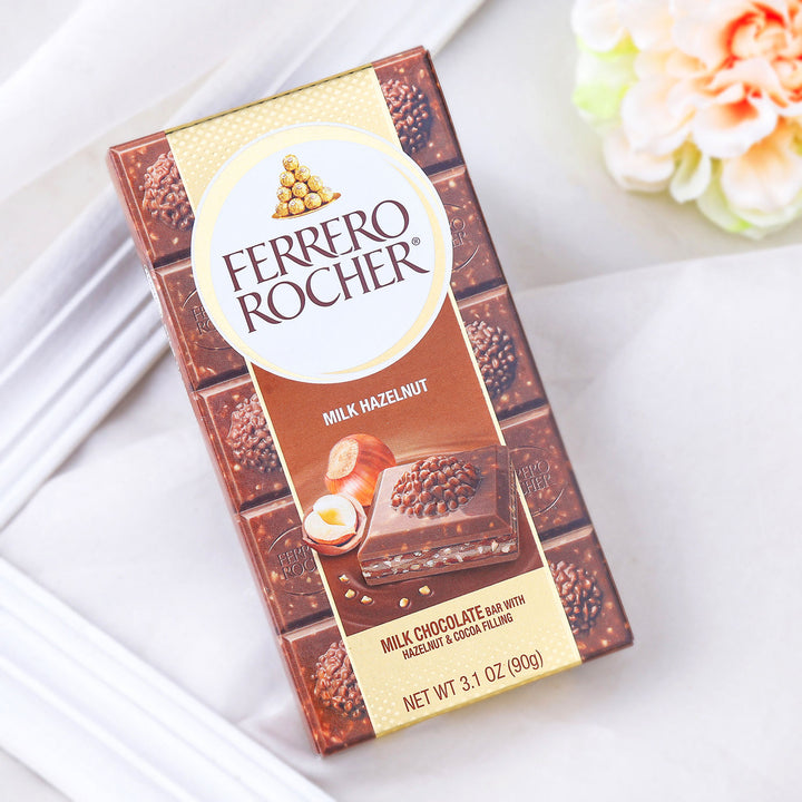 Rosy American Diamond Rakhi N Ferrero Bar