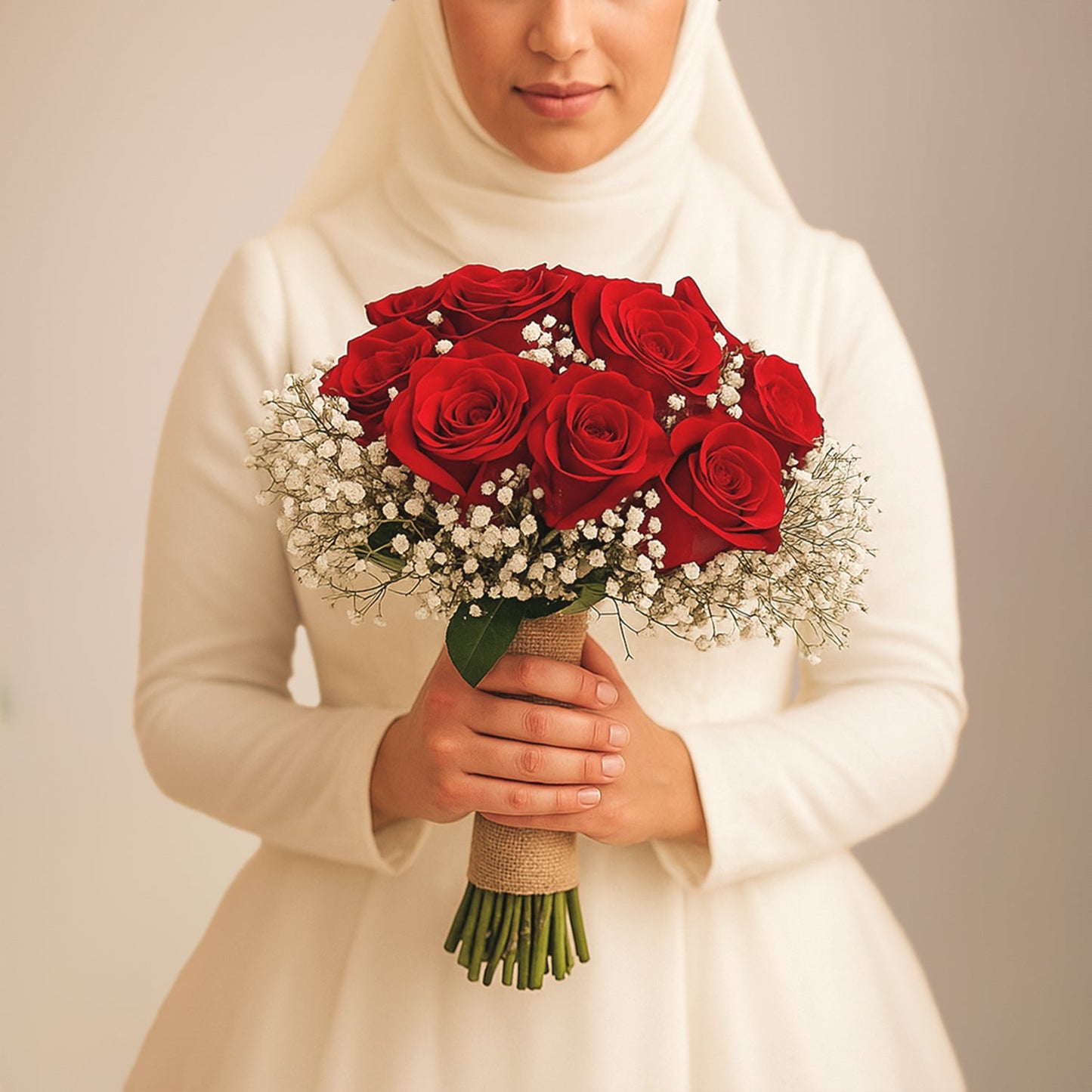 Royal Ruby Roses Bridal Bouquet