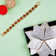 Exquisite Rudraksha Bracelet with Premium Kaju Katli Gift Set