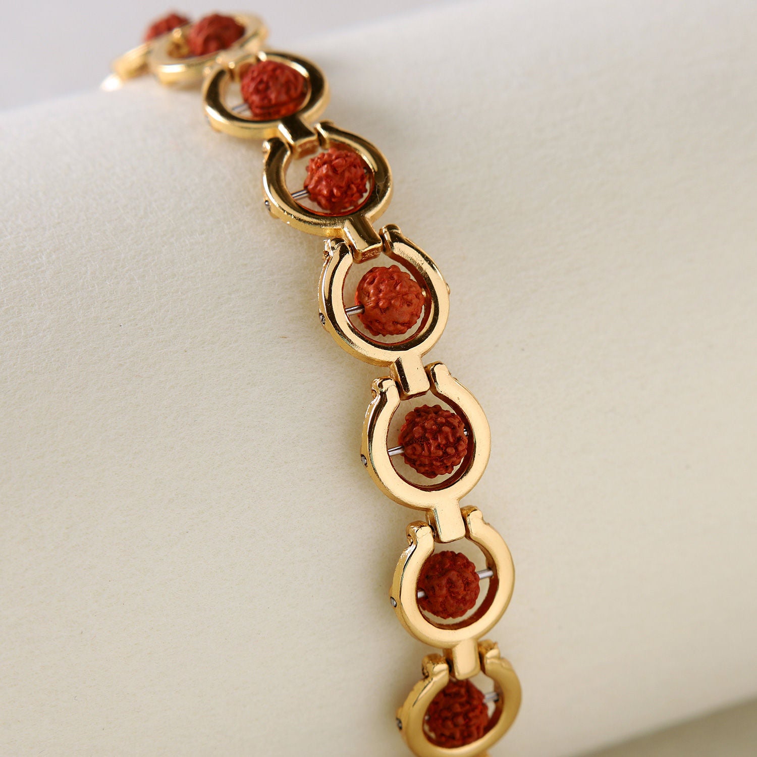 Rudraksha Bracelet With Kaju Katli