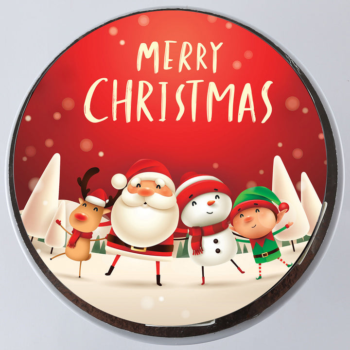 Festive Santa Chocolate Photo Cake - Half Kg Delight