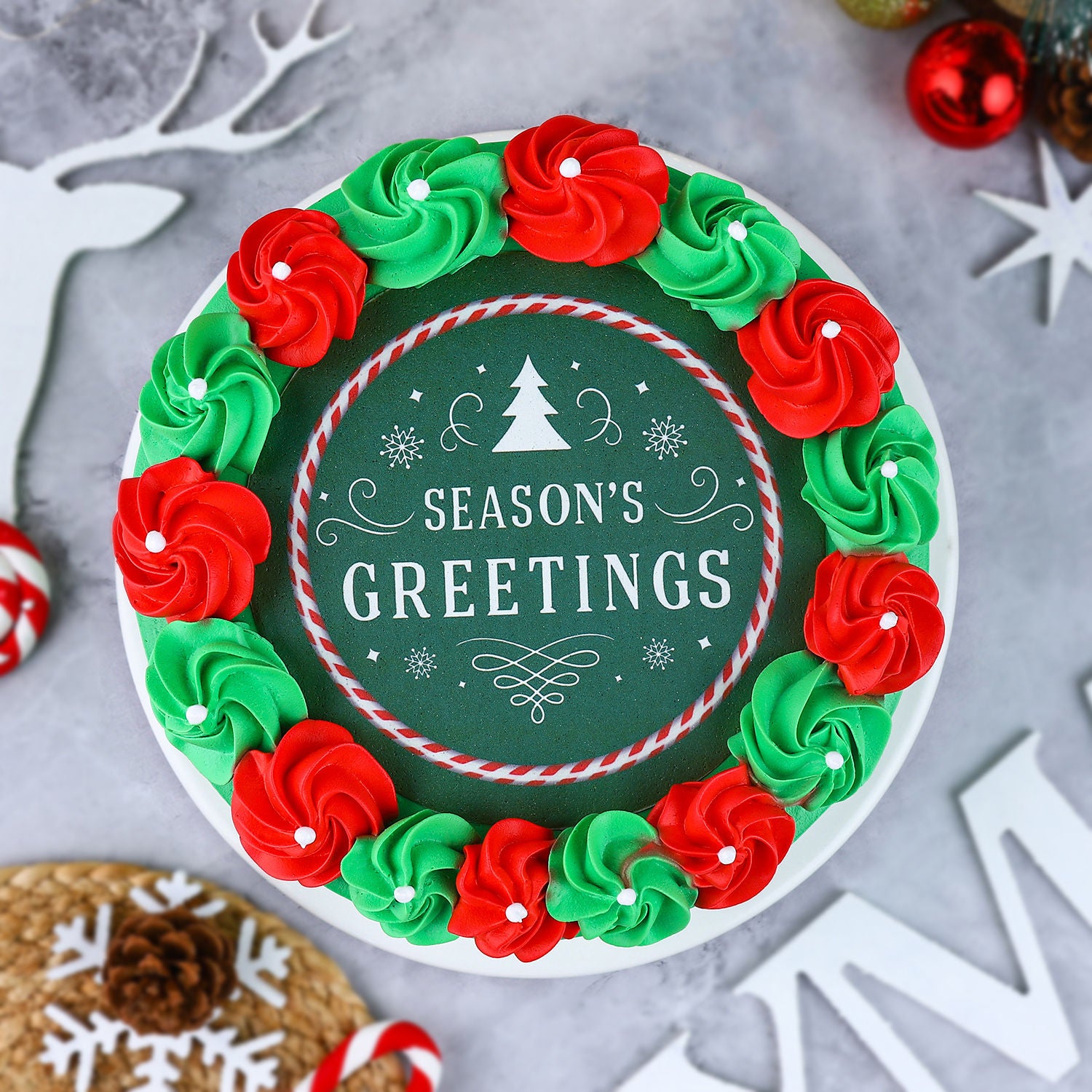 Season's Greetings Chocolate Cake