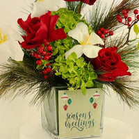 Season's Greetings Flower n Vanilla Cake Combo