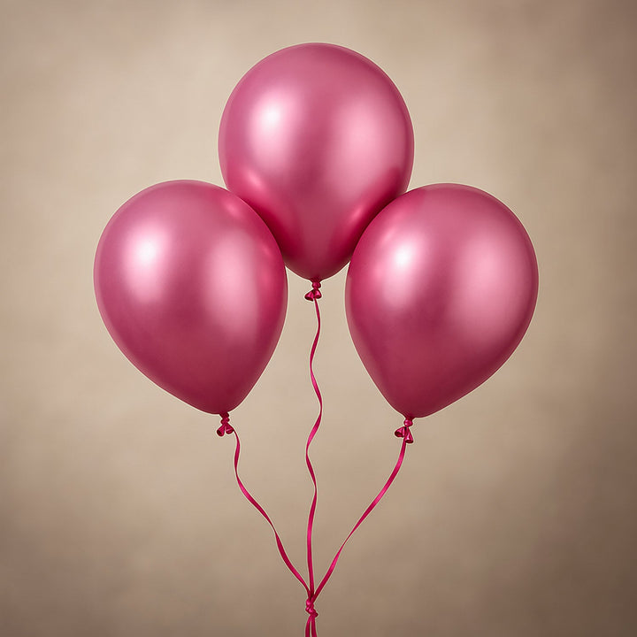 Elegant Set of 3 Pink Helium Balloon - Perfect for Any Celebration