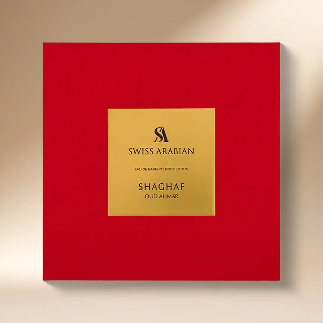 رومانسية أبدية: باقة ورود وردية وحمراء مع طقم هدية شغف عود أحمر