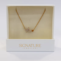 Exquisite Signature Heartbeat of Love Necklace with Crystals