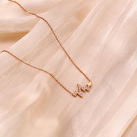Exquisite Signature Heartbeat of Love Necklace with Crystals