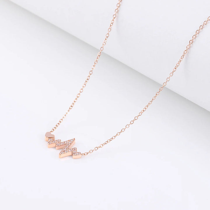 Exquisite Signature Heartbeat of Love Necklace with Crystals
