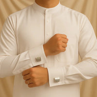 Luxurious Signature Jewelry Checkered Cufflinks for Men
