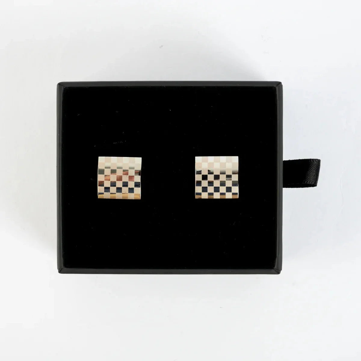 Luxurious Signature Jewelry Checkered Cufflinks for Men