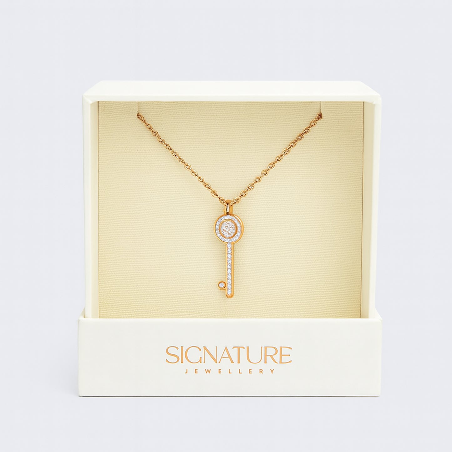 Signature Key Pendant with Enchanted Rose & Tulip Dome Gift Set