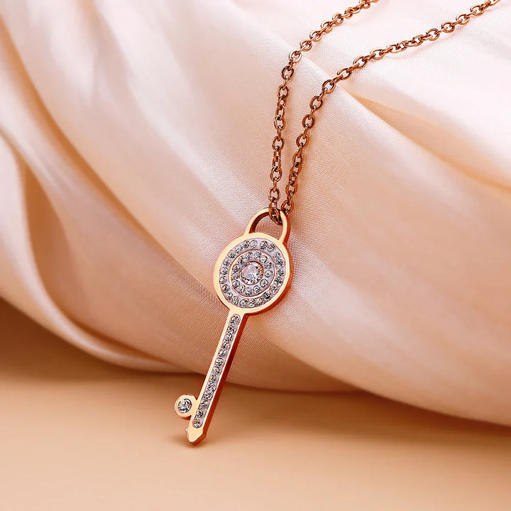 Signature Key Pendant with Enchanted Rose & Tulip Dome Gift Set