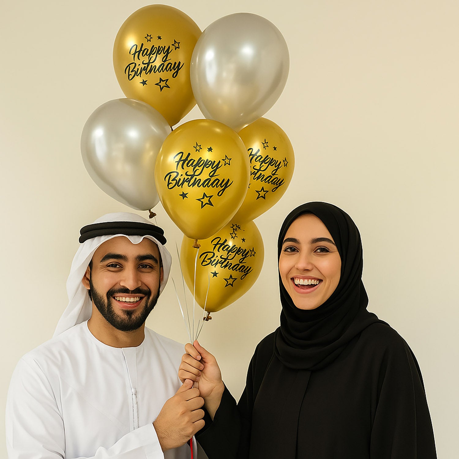 Silver And Gold Balloons For Birthday