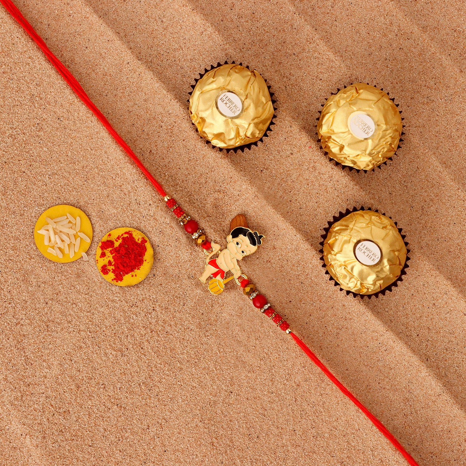 Sneh Holy Bal Hanuman Kids Rakhi & Ferrero Rocher