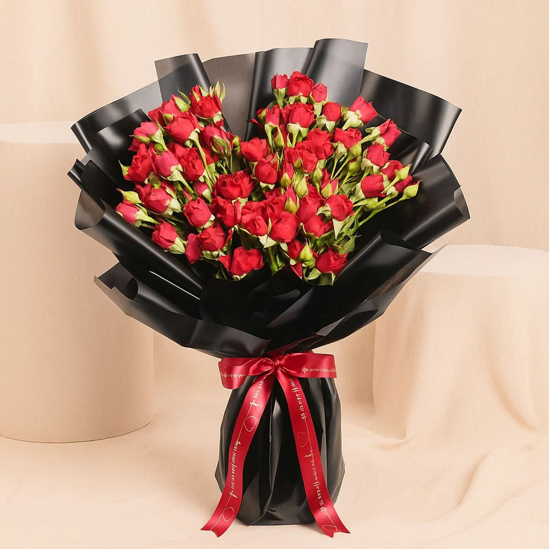 Elegant Passion Spray Roses Bouquet
