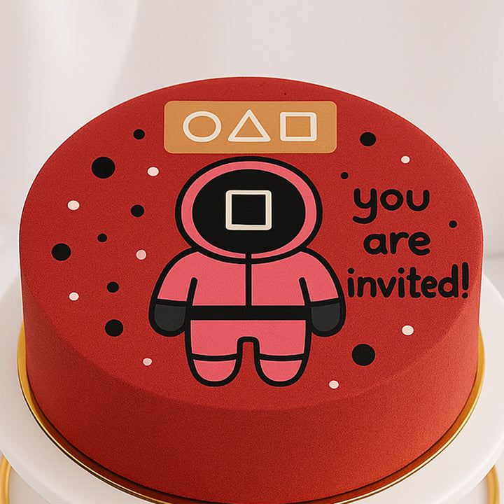 Squid Game You Are Invited Cake