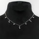 Elegant Sterling Silver Love Necklace with Charm Accents