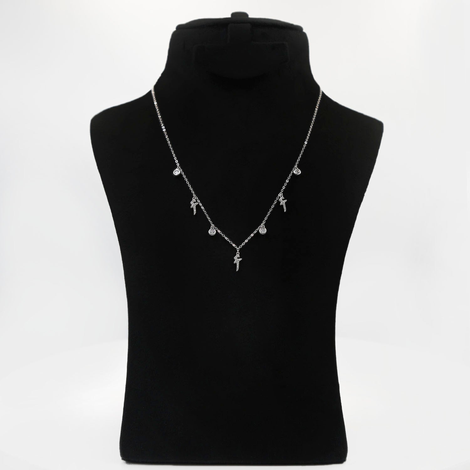 Sterling Silver Necklace Arabic Letter A