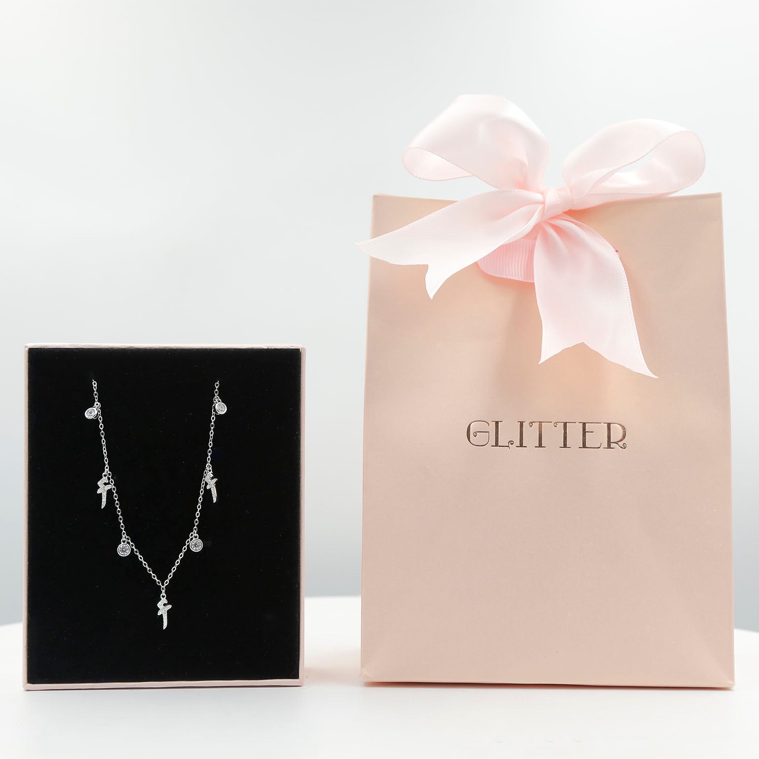 Sterling Silver Necklace Arabic Letter A