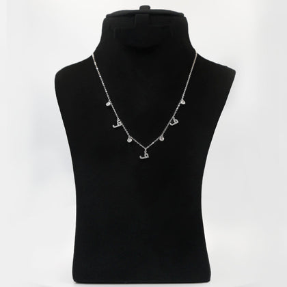 Sterling Silver Necklace Arabic Letter F