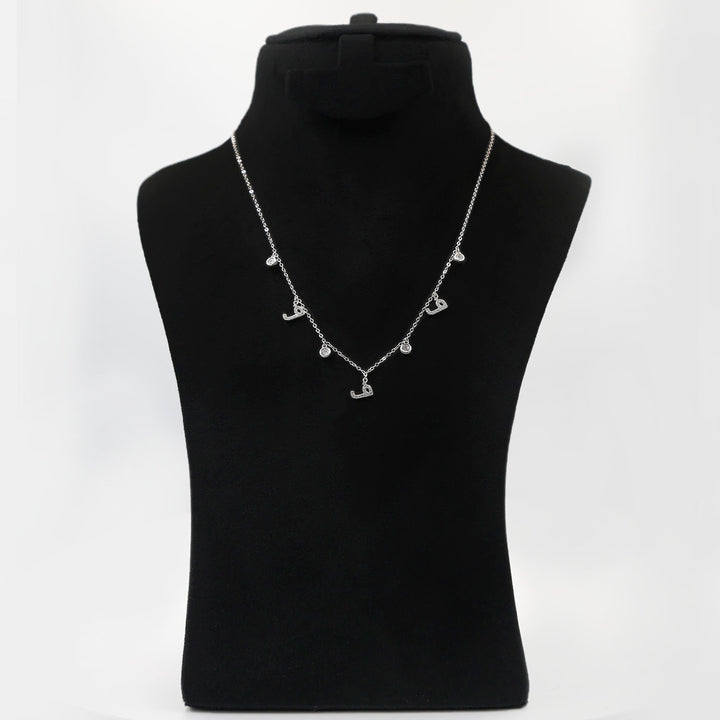Sterling Silver Necklace Arabic Letter F