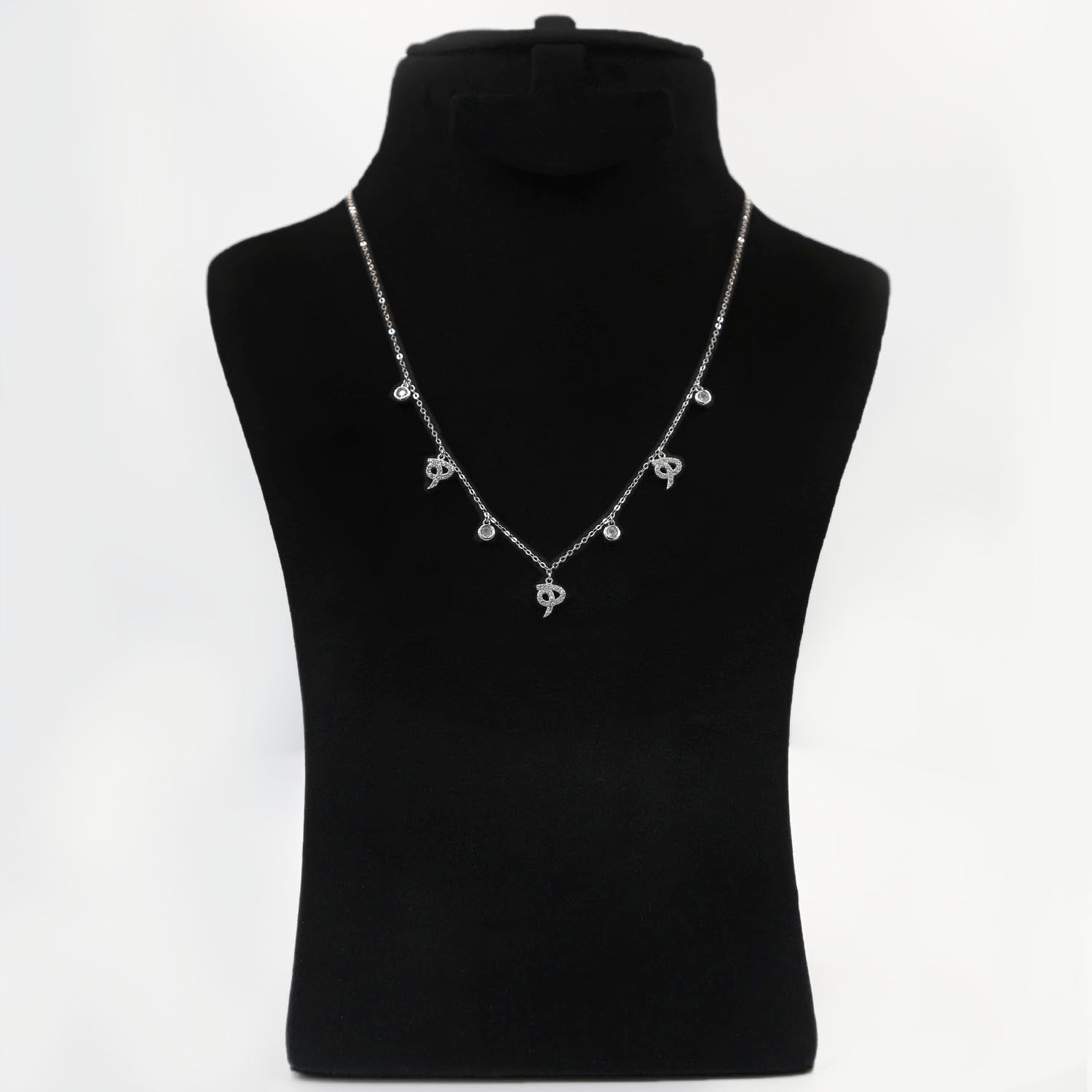 Sterling Silver Necklace Arabic Letter H