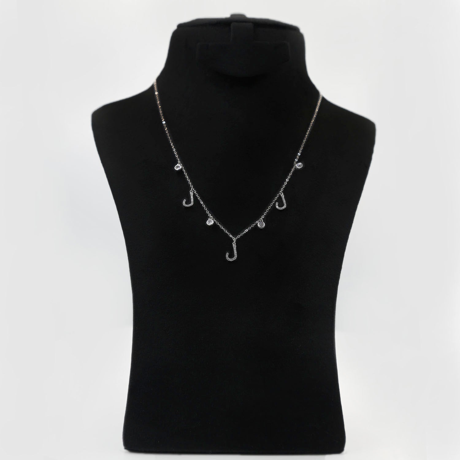 Sterling Silver Necklace Arabic Letter L