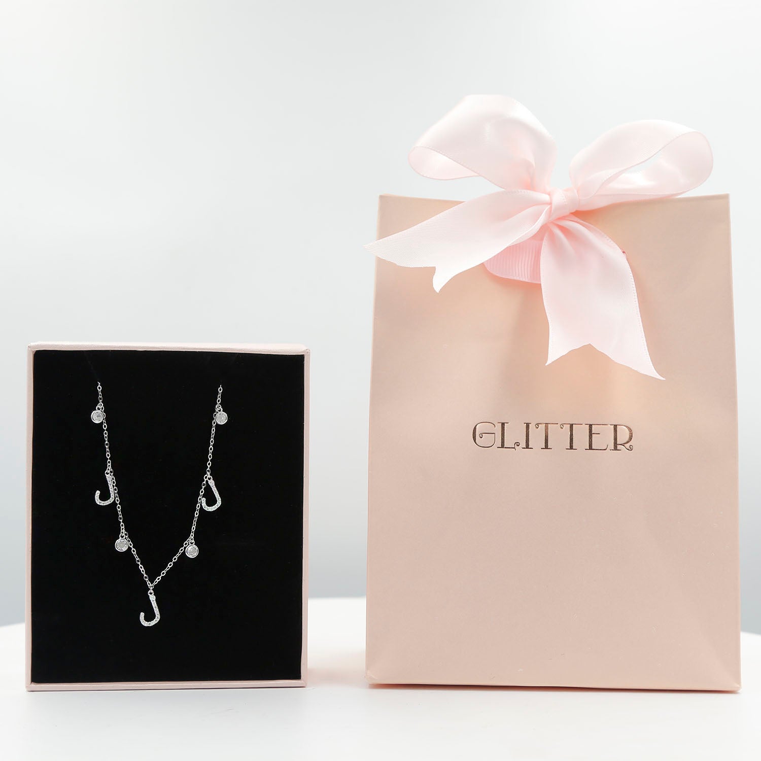 Sterling Silver Necklace Arabic Letter L