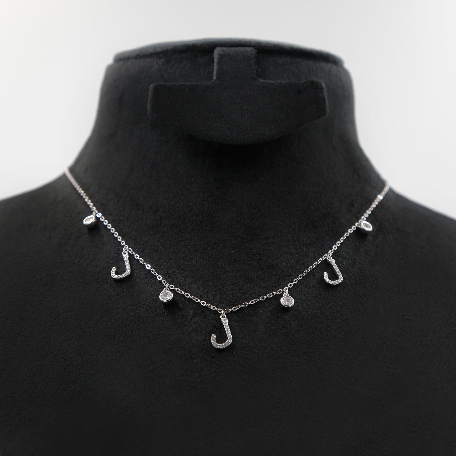 Sterling Silver Necklace Arabic Letter L