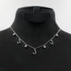 Elegant Sterling Silver Necklace with Arabic Letter 'L' Design