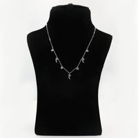 Elegant Sterling Silver Necklace with Arabic Letter 'M' by Glitter