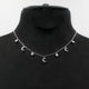 Elegant Sterling Silver Necklace with Arabic Letter ن - Glitter Collection