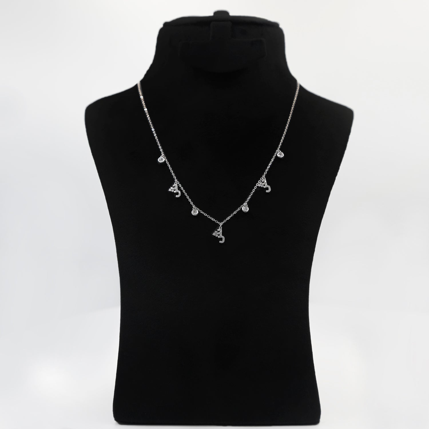 Sterling Silver Necklace Arabic Letter ش