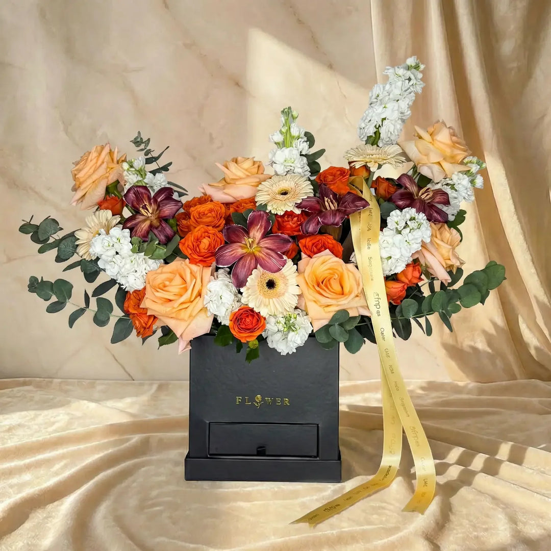 تناغم غروب الحصاد: ترتيب زهور فاخر