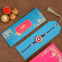 Superhero Captain America Rakhi For Kids With 250 Gms Soan Papdi