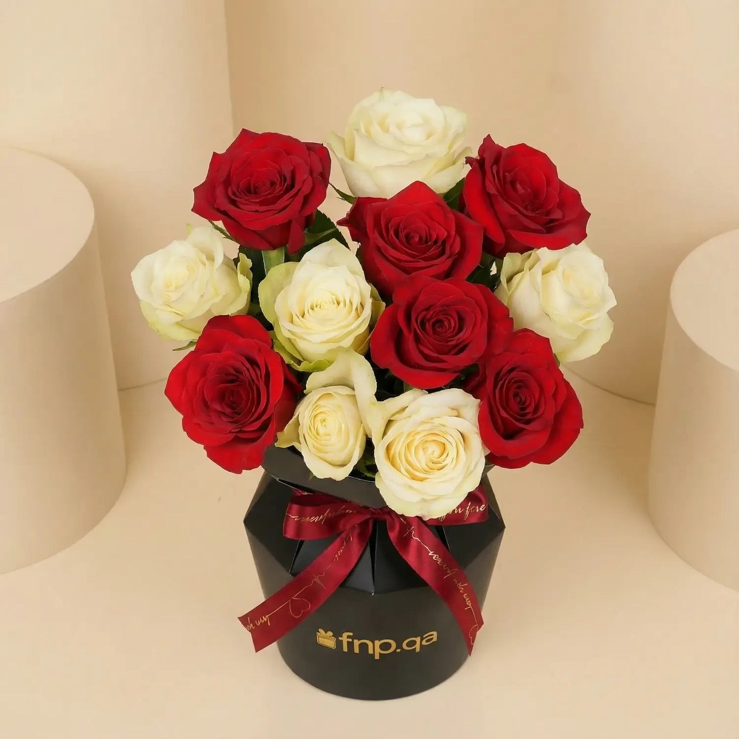 Elegant Peach and Red Rose