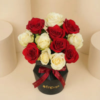 Elegant Peach and Red Rose