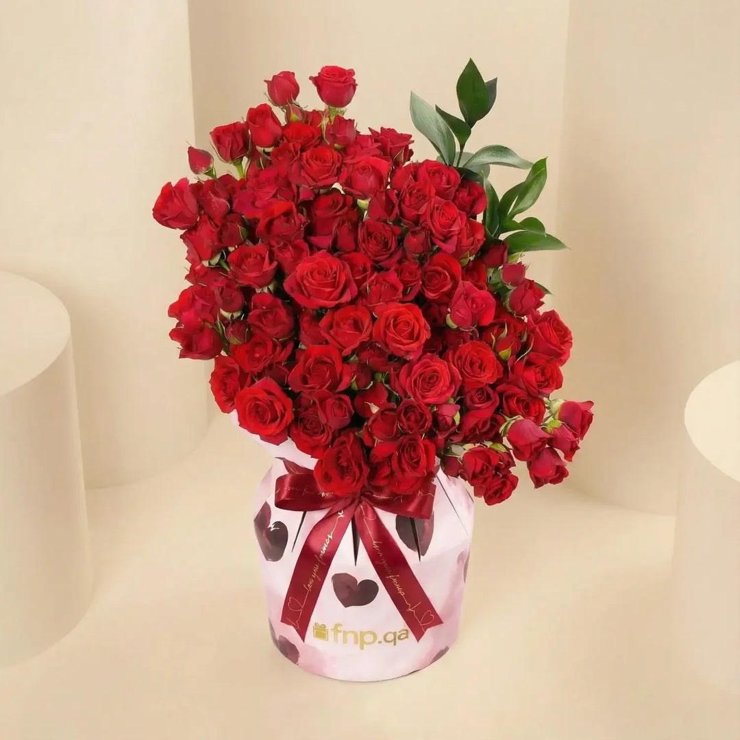 Romantic Valentine Red Spray Roses Bouquet