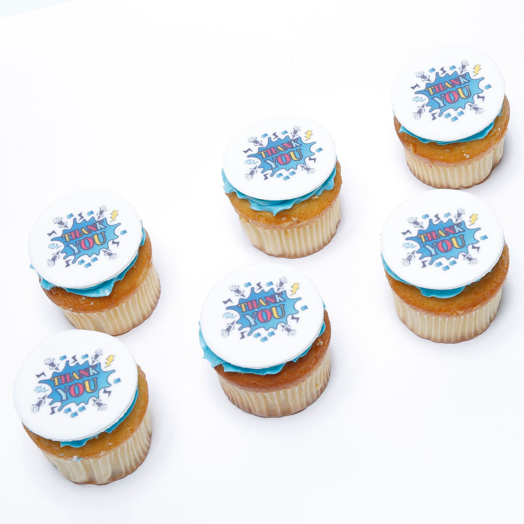 كب كيك شكراً بالشوكولاتة - 6 قطع