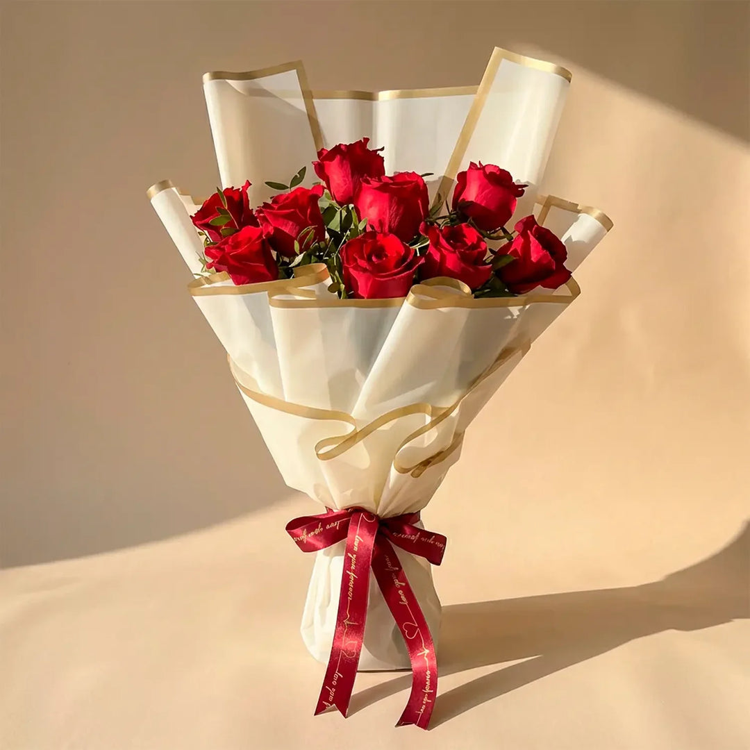 Elegant Valentine's Day 9 Red Roses