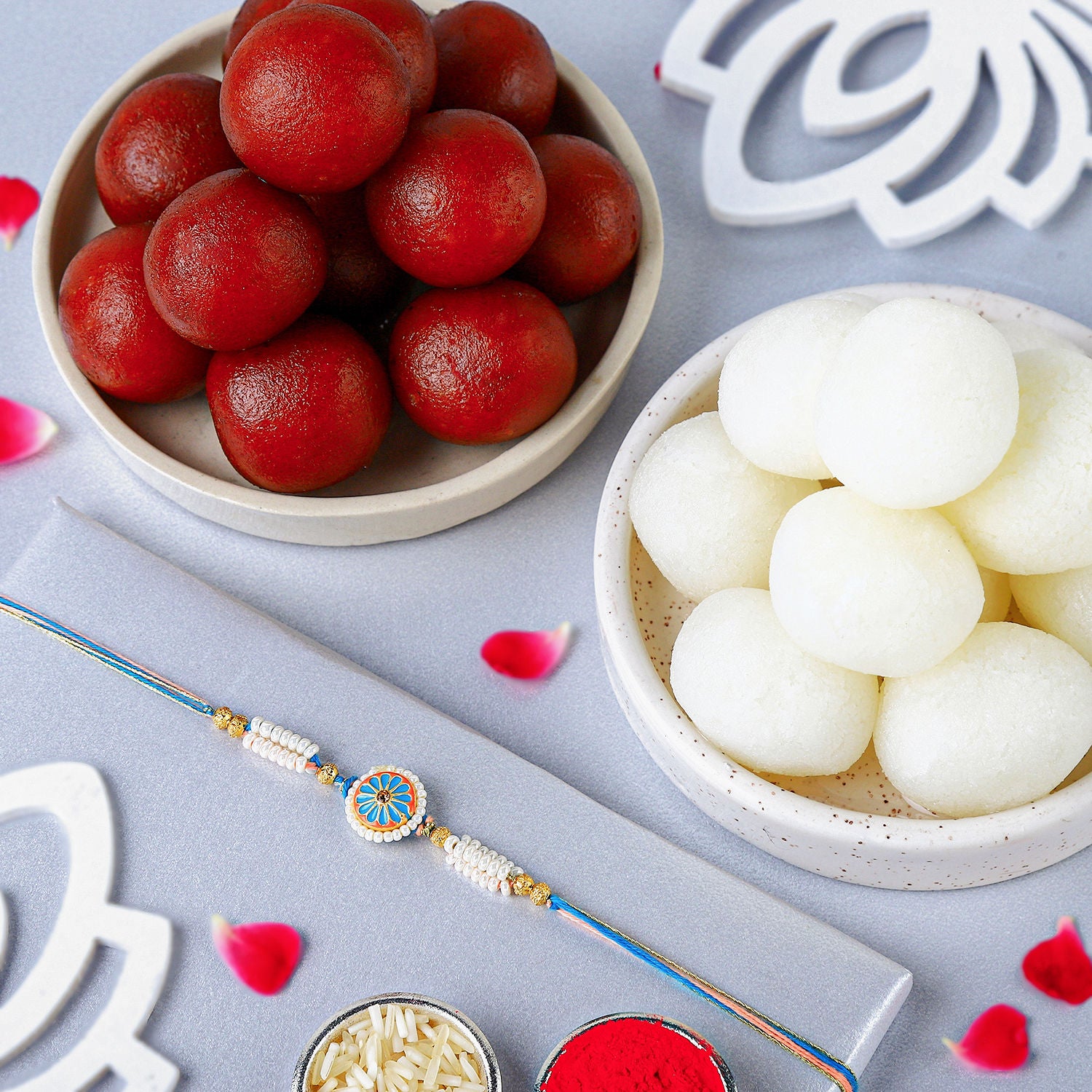 The Royal Elegance Meenakari Rakhi N Sweets Combo