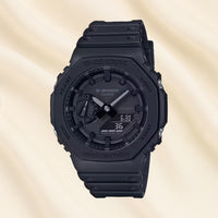 The Sleek & Rugged, Monochrome Black G-SHOCK Watch for Men With Pink & Red Rose