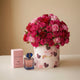 Romantic Elegance: Pink & Red Roses with Giorgio Armani Perfume