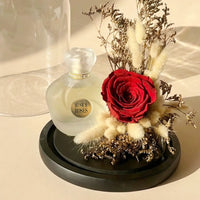 Eternal Elegance: Red Preserved Rose & Musk Perfume Dome