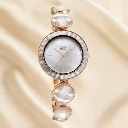 Titan Raga Power Pearls Quartz Analog Watch for Her