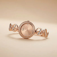 Titan Raga Viva Women's Rose Gold Quartz Watch with Two-Toned Strap