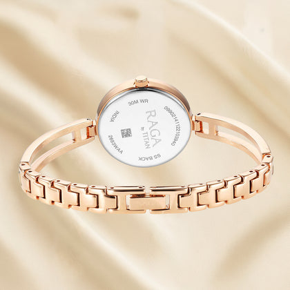 Titan Raga Viva White Dial Analog with Date Metal Strap watch for Women